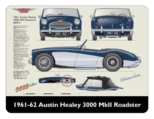 Austin Healey 3000 MkII Roadster 1961-62 Mouse Mat